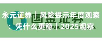 永元证券｜风险提示年度观察：凭什么更稳｜2025观察